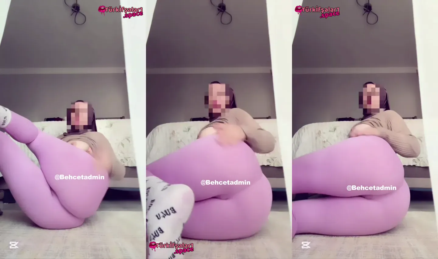 Turbanli Boncuk Teasing in Pink Leggings – Amateur Turkish Leak